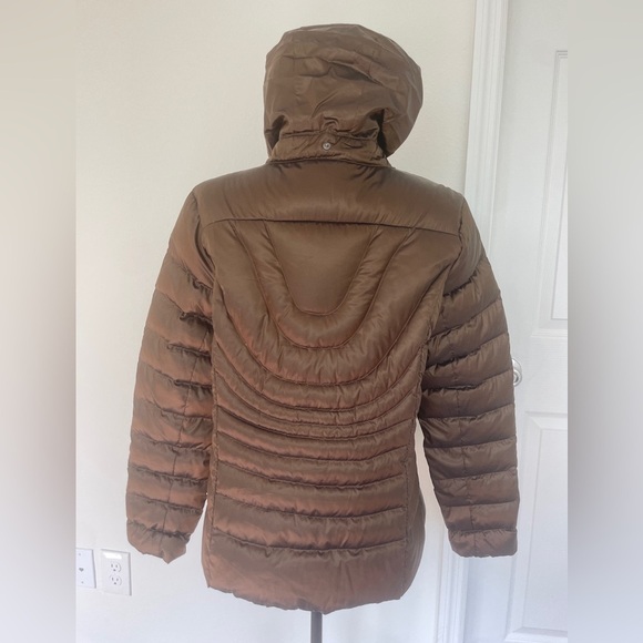 a.n.a Down Puffer Jacket Packable Hooded Bronze Brown Sz XL Winter Versatile - Picture 10 of 15